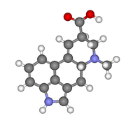 Лизергиновая кислота: вид молекулы