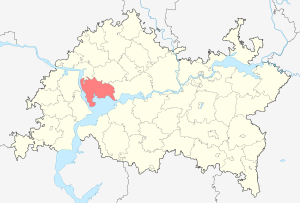 Лаишевский район на карте
