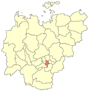 Мегино-Кангаласский улус на карте
