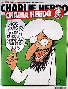 Image of the cover of Charlie Hebdo, renamed Charia Hebdo
