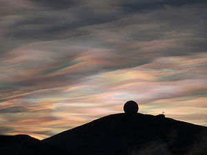 Antarctic stratospheric cloud (nacreous clouds)