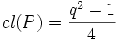 cl(P)=\frac{q^2-1}{4}