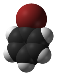 Бромбензол: вид молекулы