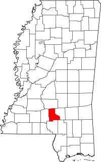 Округ Джефферсон-Дэвис на карте