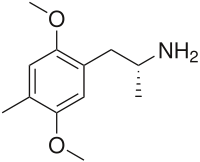 2,5-диметокси-4-метиламфетамин: химическая формула