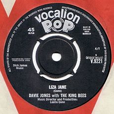 Обложка сингла «Liza Jane» (Davie Jones with the King Bees, {{{Год}}})
