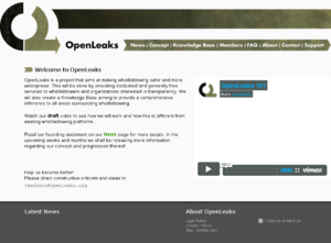 OpenLeaks homepage.png