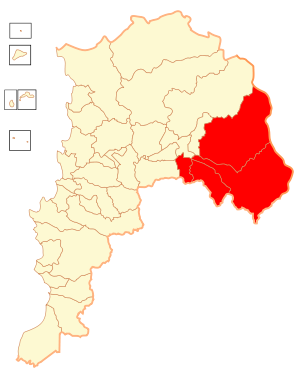 Провинция Лос-Андес на карте